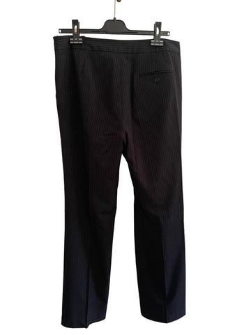 L.K BENNETT CHARCOAL PINSTRIPE TAILORED TROUSERS SUIT  SIZE 14