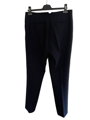 BRAND NEW LK BENNETT ROSANNE SLOANE BLUE PINSTRIPE TAILORED TROUSERS SUIT SIZE 14