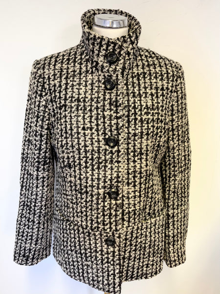 BRAND NEW EASTEX BLACK & GREY TWEED LONG SLEEVED JACKET SIZE 12