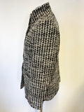 BRAND NEW EASTEX BLACK & GREY TWEED LONG SLEEVED JACKET SIZE 12