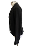 HUGO BOSS VIRGIN WOOL BLACK TAILORED JACKET SKIRT & TROUSER SUIT SIZE 12,14 & 16