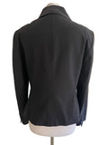 HUGO BOSS VIRGIN WOOL BLACK TAILORED JACKET SKIRT & TROUSER SUIT SIZE 12,14 & 16