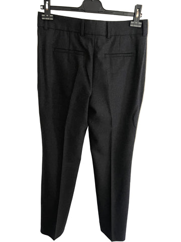 THE WHITE COMPANY WOOL MIX GREY STRAIGHT LEG TROUSERS SIZE 10