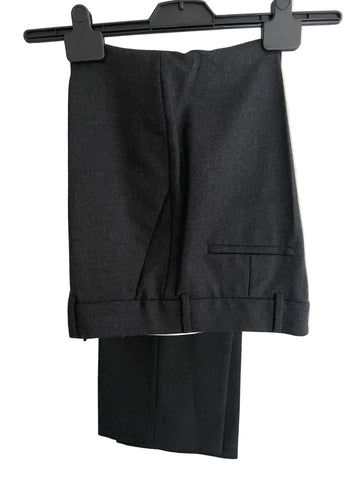 THE WHITE COMPANY WOOL MIX GREY STRAIGHT LEG TROUSERS SIZE 10