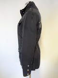 MINT VELVET BLACK WITH STAR MOTIF ZIP FRONT LONG SLEEVED JACKET SIZE 8