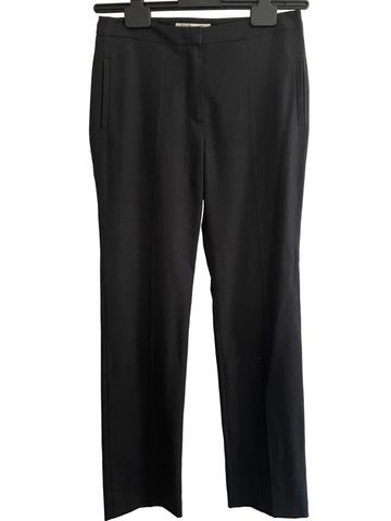 LK BENNETT WOOL DARK GREY STRAIGHT LEG TROUSERS  SIZE 8