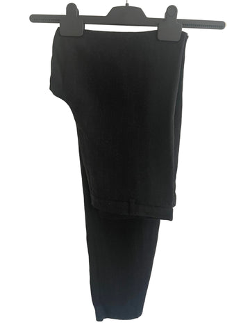 LK BENNETT WOOL DARK GREY STRAIGHT LEG TROUSERS  SIZE 8