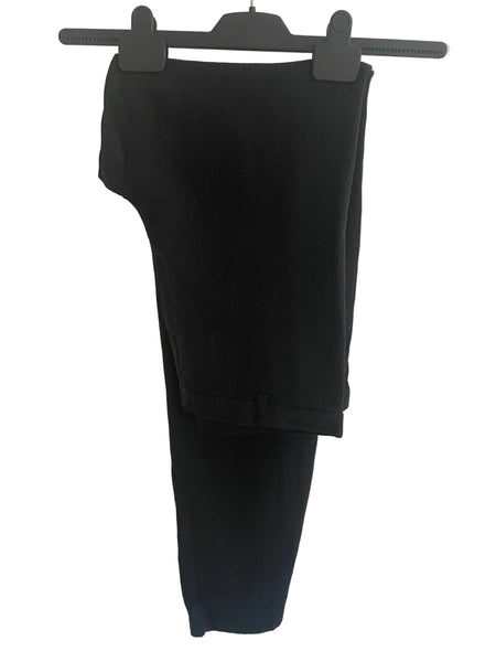 JIGSAW CHARCOAL GREY WOOL BLEND STRAIGHT LEG TROUSERS SIZE 14