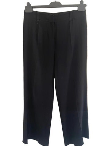 WHISTLES BLACK WIDE LEG TROUSERS SIZE 12