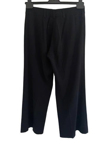 WHISTLES BLACK WIDE LEG TROUSERS SIZE 12