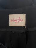 WHISTLES BLACK WIDE LEG TROUSERS SIZE 12