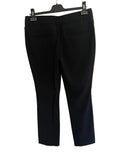 ALL SAINTS BALHAM BLACK 100% WOOL STRAIGHT LEG TROUSERS SIZE 12