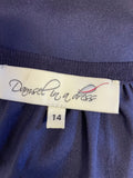 DAMSEL IN A DRESS NAVY BLUE 3/4 SLEEVED BOLERO FINE KNIT CARDIGAN  SIZE 14