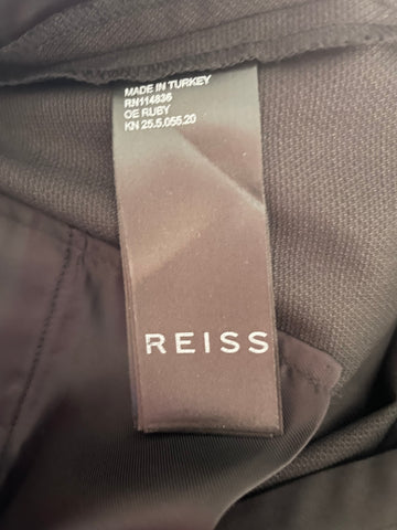 REISS RUBY BLACK TAPERED LEG TROUSERS SIZE 8