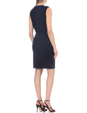 REISS ASTI NAVY BLUE SLEEVELESS PENCIL DRESS SIZE 10