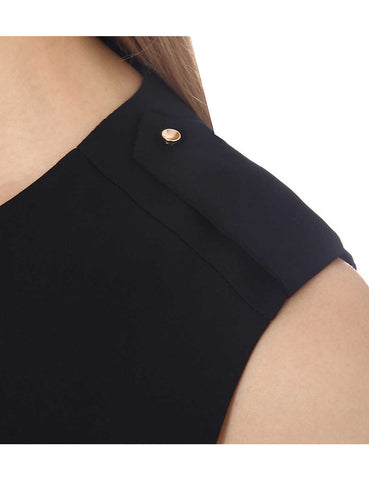 REISS ASTI NAVY BLUE SLEEVELESS PENCIL DRESS SIZE 10