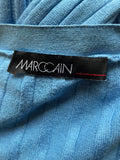 MARCCAIN BLUE SILK & CASHMERE MIX CARDIGAN SIZE 3 APPROX UK 14