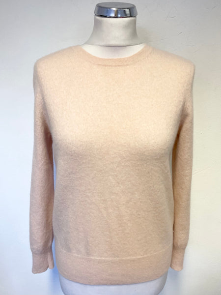 MARKS & SPENCER BLUSH PINK 100% CASHMERE LONG SLEEVED JUMPER SIZE 12