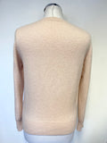 MARKS & SPENCER BLUSH PINK 100% CASHMERE LONG SLEEVED JUMPER SIZE 12