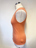 CXD LONDON CORAL SILK & CASHMERE SLEEVELESS KNIT TOP SIZE M