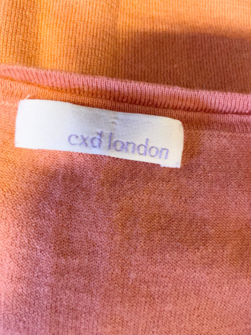 CXD LONDON CORAL SILK & CASHMERE SLEEVELESS KNIT TOP SIZE M