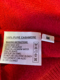 TSESAY RED 100% CASHMERE SLEEVELESS KNIT VEST TOP SIZE M
