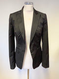 TED BAKER BLACK WOOL BLEND LONG SLEEVED JACKET SIZE 1 UK 8/10