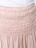 TORY BURCH PINK SILK SMOCKED WAIST TIERED MIDI SKIRT SIZE 2 UK 10