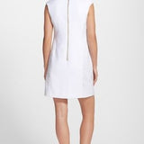 TED BAKER ZALAD WHITE JACQUARD SLEEVELESS A LINE SPECIAL OCCASION  DRESS SIZE 2 UK 10/12