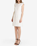 TED BAKER ZALAD WHITE JACQUARD SLEEVELESS A LINE SPECIAL OCCASION  DRESS SIZE 2 UK 10/12