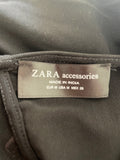 ZARA ACCESSORIES BLACK EMBROIDERED & BEADED SLEEVELESS BODY TOP  SIZE M