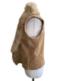 MARKS & SPENCER 100% SHEEPSKIN CAMEL (VANILLA ) GILET SIZE M