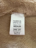 MARKS & SPENCER 100% SHEEPSKIN CAMEL (VANILLA ) GILET SIZE M