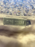 MINT VELVET METALLIC CAP SLEEVE SPECIAL OCCASION  DRESS SIZE 10