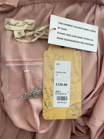 BRAND NEW WITH TAGS FROCK & FRILL CRYSTAL PINK SPECIAL OCCASION DRESS SIZE 12