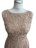 FRENCH CONNECTION BLUSH APPLIQUÉ EMBOSSED BODICE FIT & FLARE DRESS SIZE 6