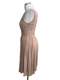 FRENCH CONNECTION BLUSH APPLIQUÉ EMBOSSED BODICE FIT & FLARE DRESS SIZE 6