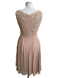 FRENCH CONNECTION BLUSH APPLIQUÉ EMBOSSED BODICE FIT & FLARE DRESS SIZE 6