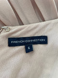 FRENCH CONNECTION BLUSH APPLIQUÉ EMBOSSED BODICE FIT & FLARE DRESS SIZE 6