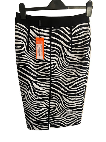 BRAND NEW KAREN MILLEN ZEBRA PRINT PENCIL SKIRT SIZE 10