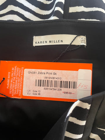 BRAND NEW KAREN MILLEN ZEBRA PRINT PENCIL SKIRT SIZE 10