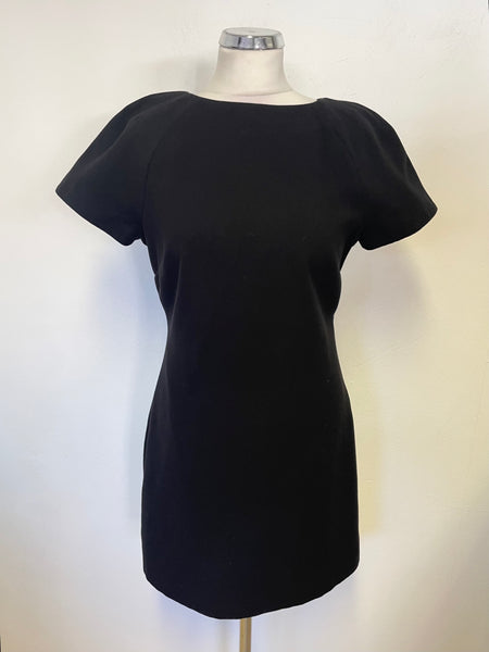 COAST BLACK SHORT SLEEVED MINI DRESS SIZE 12