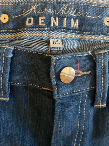 BRAND NEW KAREN MILLEN DENIM BLUE STRAIGHT LEG JEANS SIZE 10