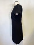 COAST BLACK SHORT SLEEVED MINI DRESS SIZE 12