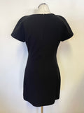 COAST BLACK SHORT SLEEVED MINI DRESS SIZE 12