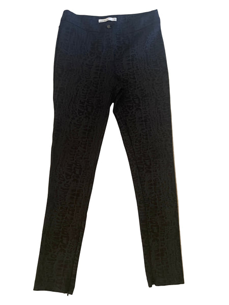 BRAND NEW KAREN MILLEN BLACK & GREY PRINT SLIM LEG JEGGING TROUSERS  SIZE 10