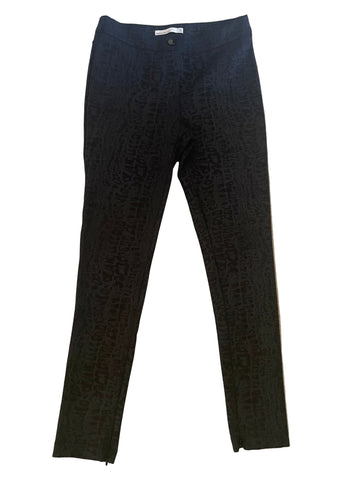 BRAND NEW KAREN MILLEN BLACK & GREY PRINT SLIM LEG JEGGING TROUSERS  SIZE 10