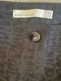 BRAND NEW KAREN MILLEN BLACK & GREY PRINT SLIM LEG JEGGING TROUSERS  SIZE 10