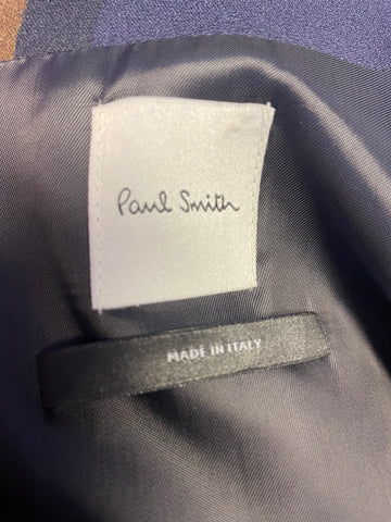 BRAND NEW PAUL SMITH BLACK & MULTI COLOUR STRIPE SHORT SLEEVED PENCIL DRESS SIZE 42 UK 10