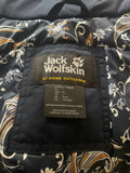 JACK WOLFSKIN WILDWOOD MIDNIGHT BLUE PADDED HOODED JACKET SIZE 14/16